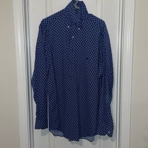 Men’s Ralph Lauren Long Sleeve Dress Shirt Very Nice Size LT Like New